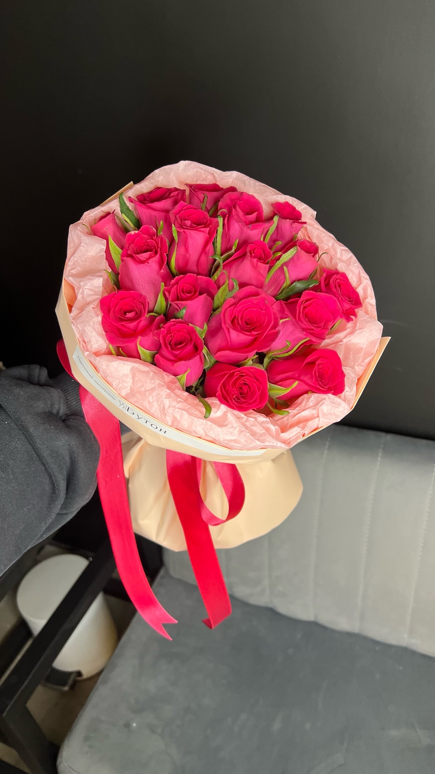 Моно букет из роз Кении