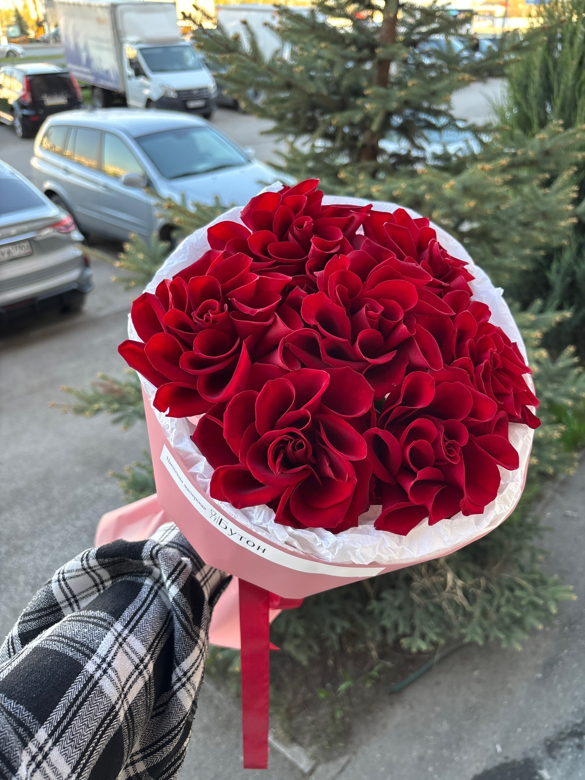 Моно букет с французскими розами