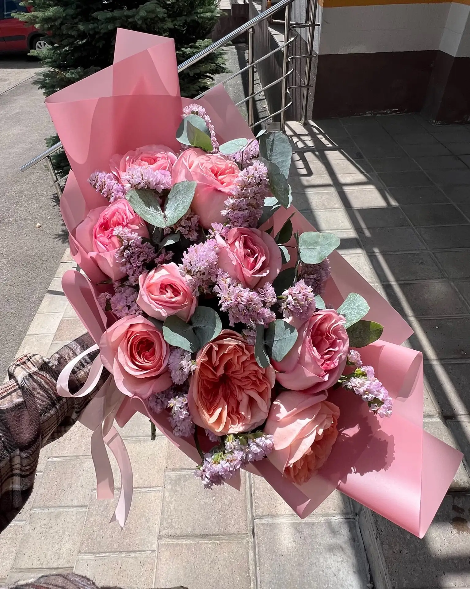 Букет с пионовидными розами Пинк Экспрешен