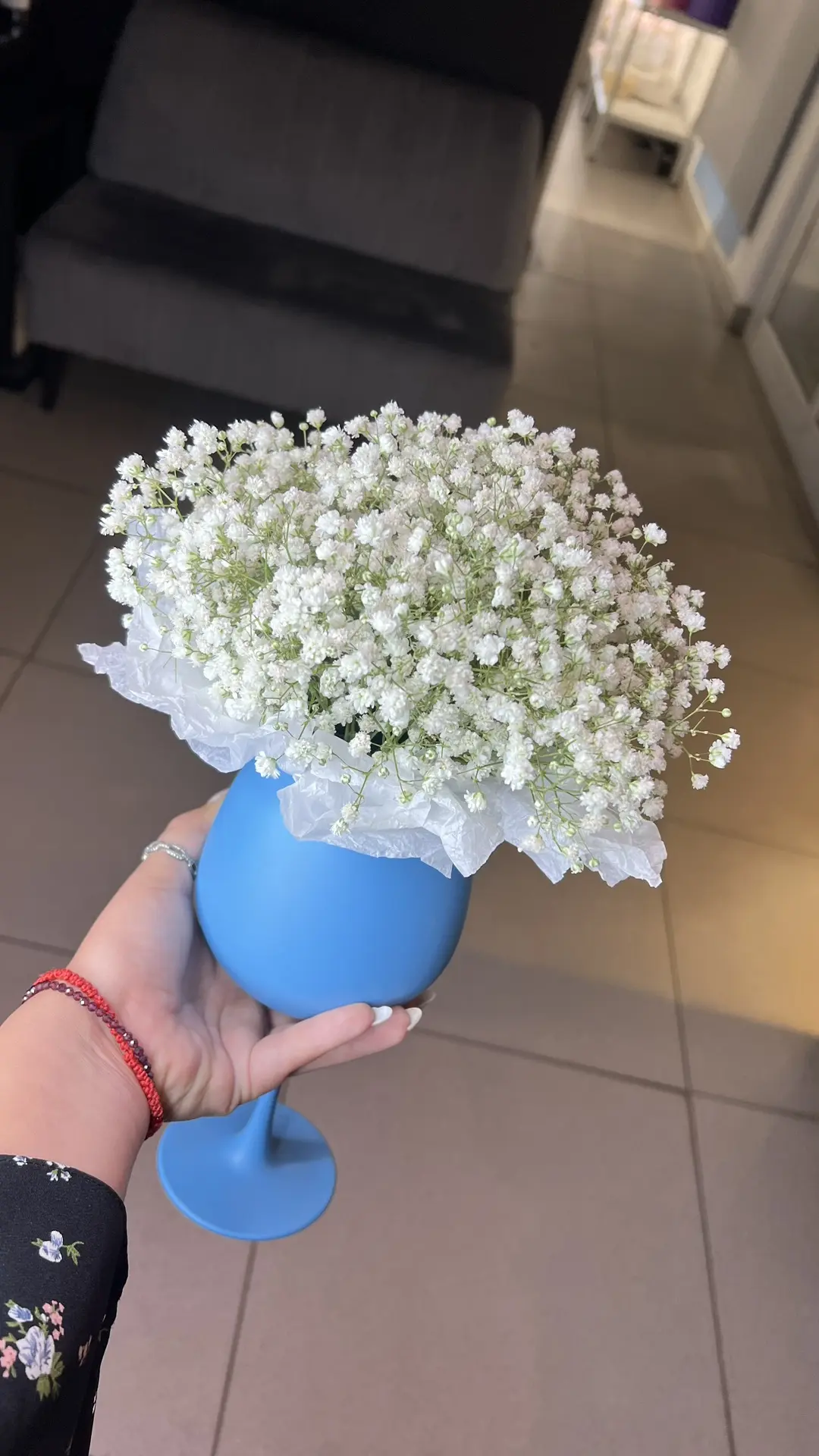 Бокал с гипсофилой