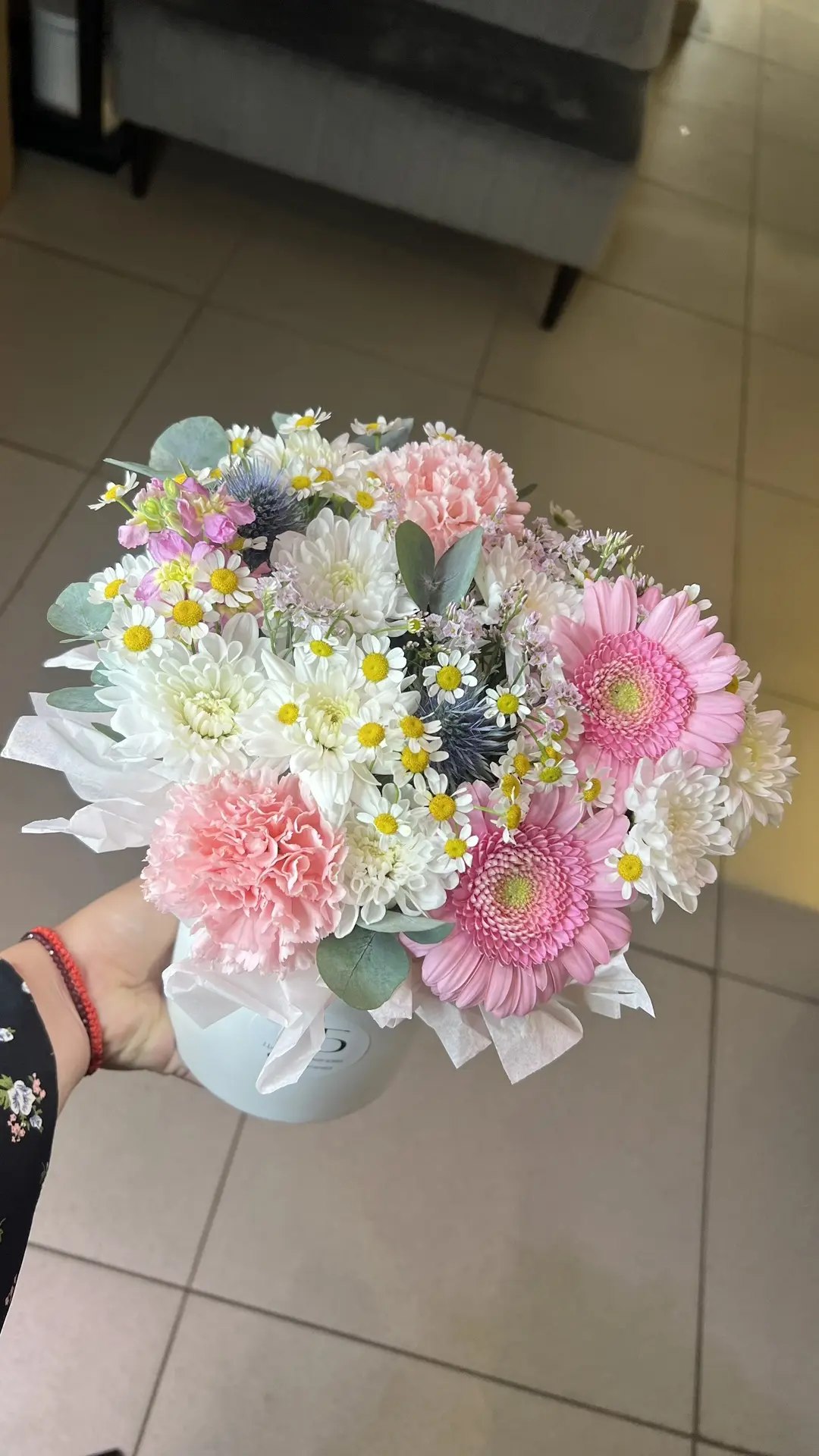 коробочка с герберами