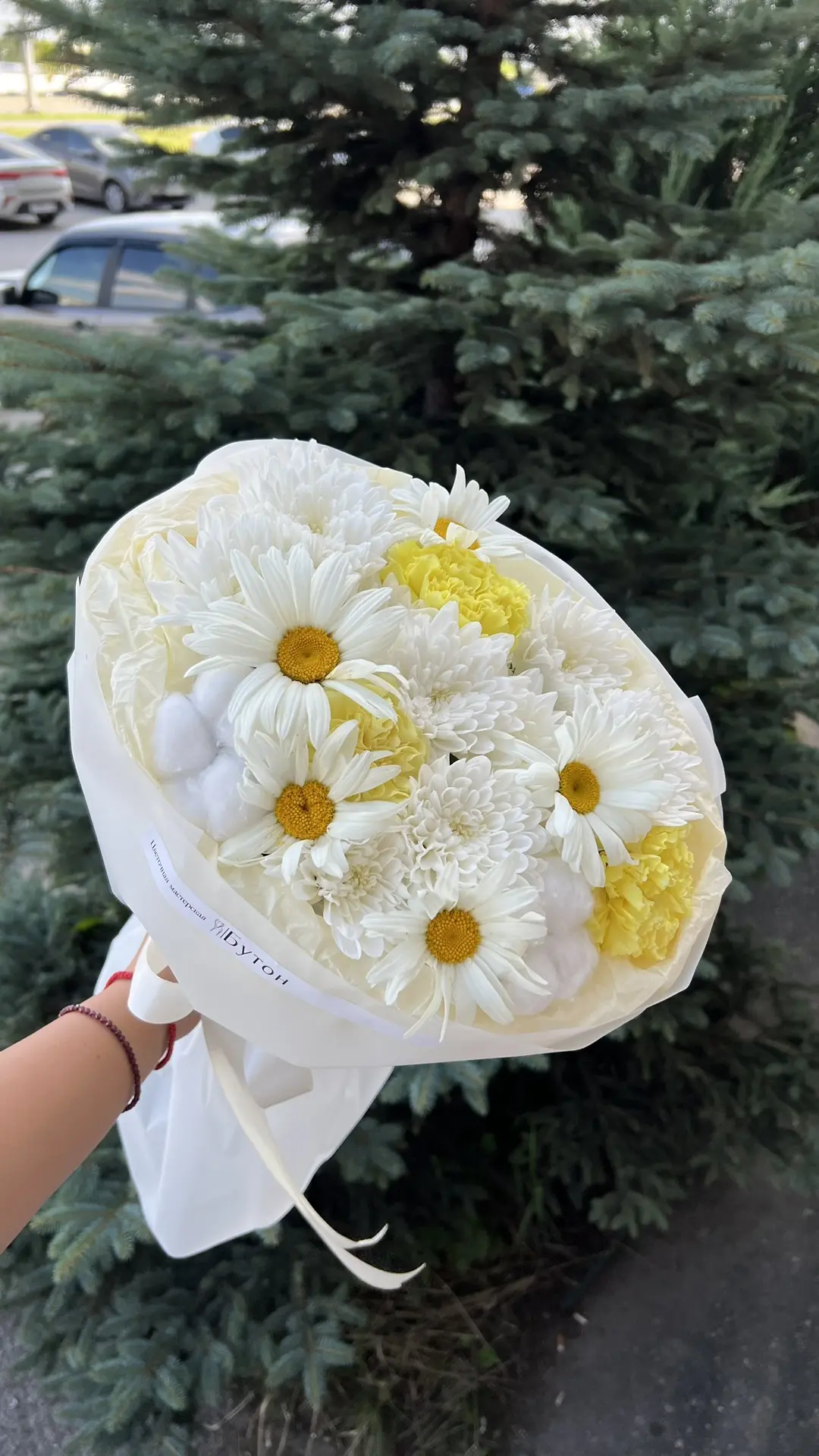 Летний букет с ромашками