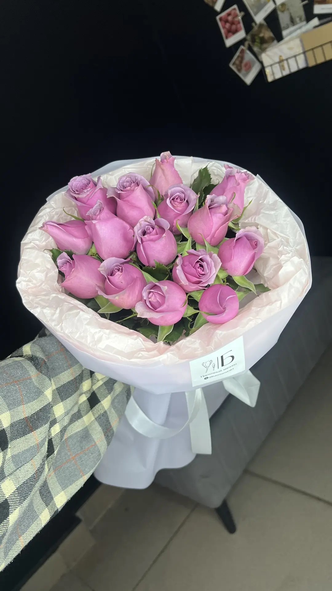 Монобукет из 15 кенийских роз