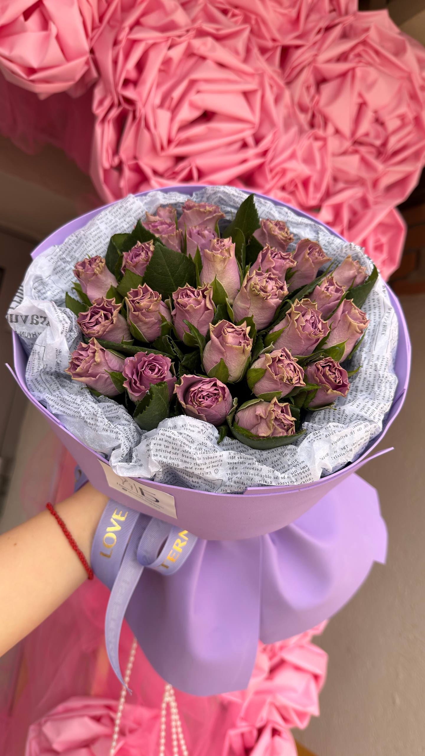 Моно букет из 25 роз Кения