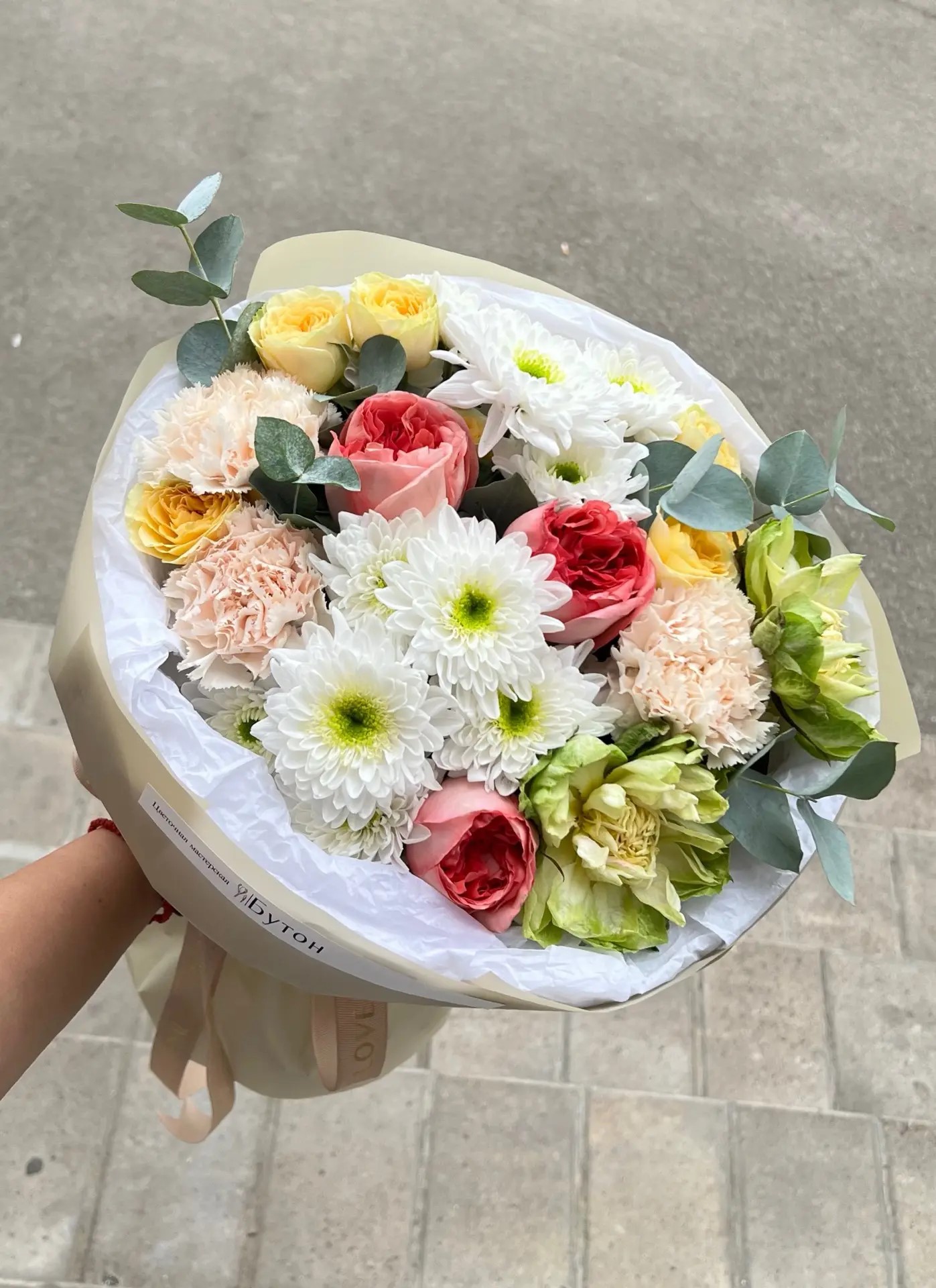 Авторский букет с розой Вегги