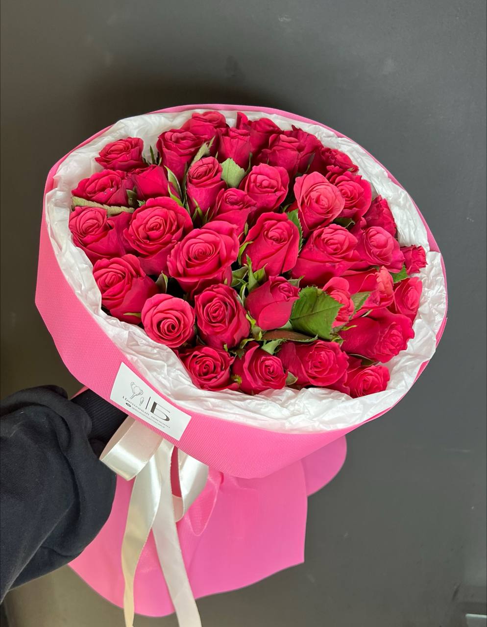Моно букет из 35 роз Кения
