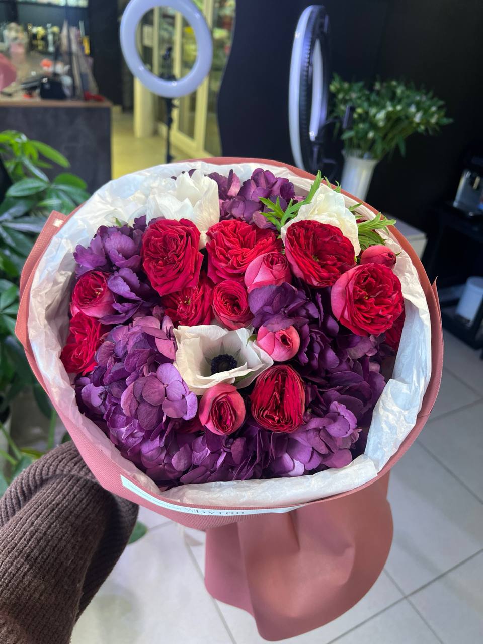 авторсикй букет с гортензией