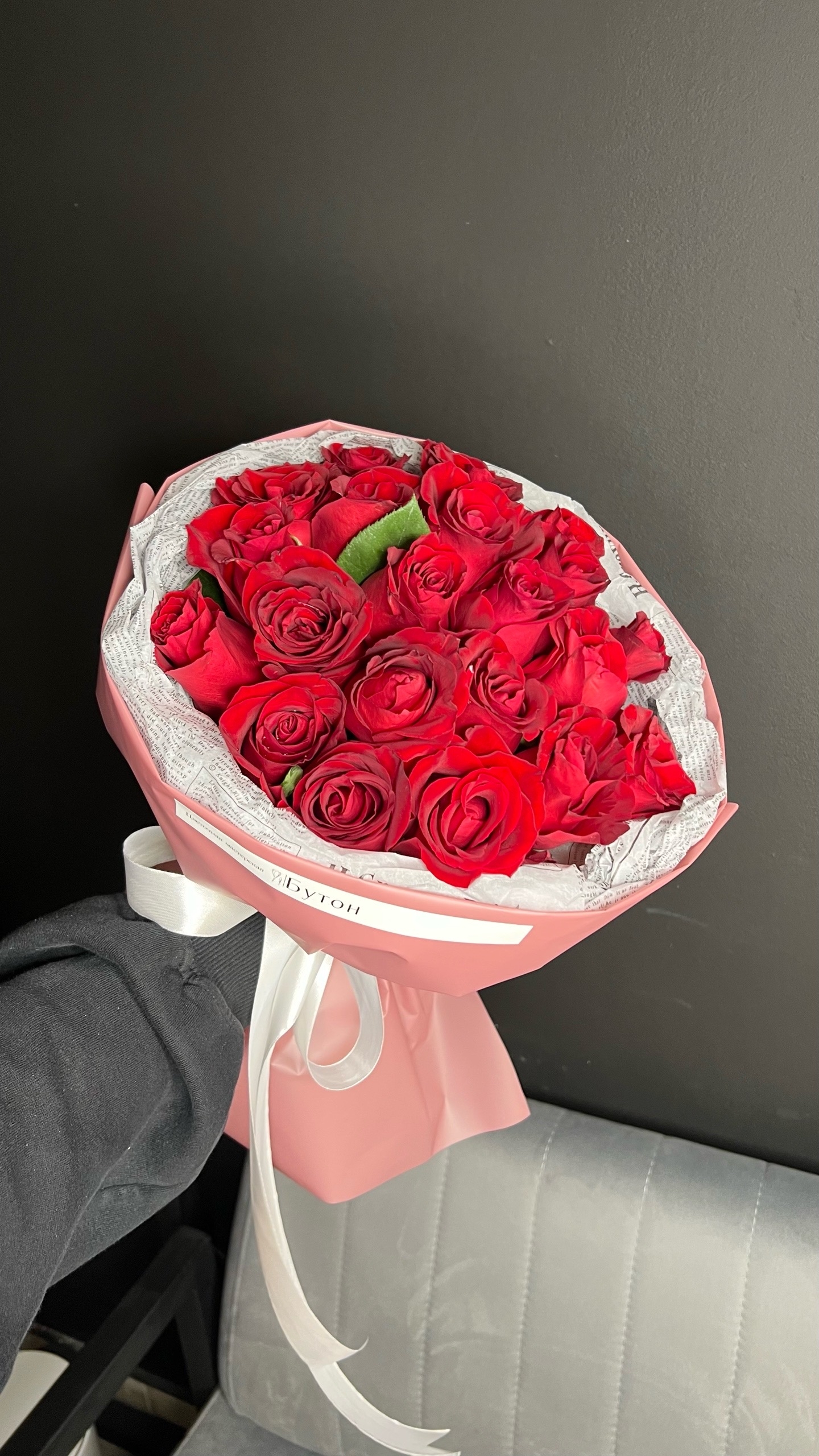 Моно букет из 21 розы Кения